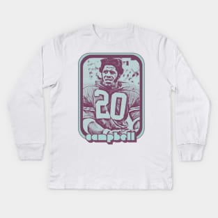 Earl Campbell /// Retro Style Football Fan Gift Design Kids Long Sleeve T-Shirt